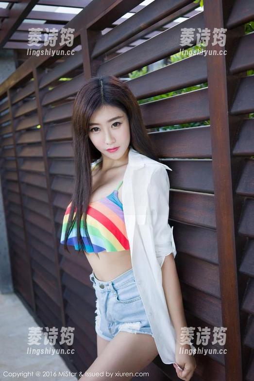 MiStar魅妍社 - 思维发散，私房图包里的丽Yovi与制服的微妙碰撞。