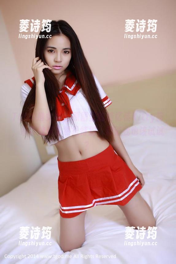 TGOD推女神 - 原图里的施忆佳Kitty酱，吊带效果果然很特别，难道我也该试试？